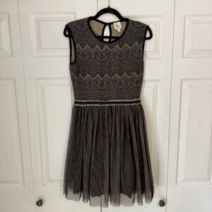 Weston Wear Anthropologie Elegant Knit top with crinoline skirt Dress Medium